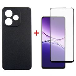 Чeхол-накладка Dengos для Oppo A5 Pro Black Full Glue (DG-KM-150) + защитное стекло