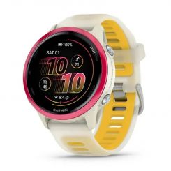 Смарт-часы Garmin Forerunner 570 42mm Raspberry with Mango/Translucent Bone with Silver Buckle (010-02970-42)