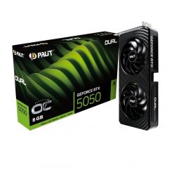 Видеокарта GF RTX 5050 8GB GDDR6 Dual OC Palit (NE65050S19P1-GB2070D) Видеокарта GF RTX 5050 8GB GDDR6 Dual OC Palit (NE65050S19P1-GB2070D)