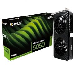 Видеокарта GF RTX 5050 8GB GDDR6 Dual Palit (NE65050019P1-GB2070D) Видеокарта GF RTX 5050 8GB GDDR6 Dual Palit (NE65050019P1-GB2070D)