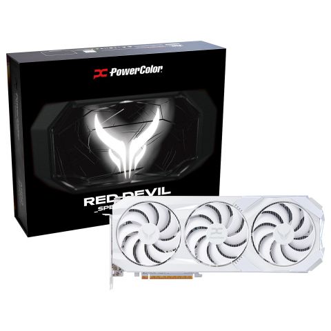 Видеокарта AMD Radeon RX 9070 XT 16GB GDDR6 Red Devil Spectral White PowerColor (RX9070XT 16G-E/OC/WHITE)