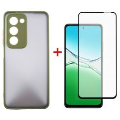 Чeхол-накладка Dengos Matt для Oppo A5 Olive (DG-KM-158) + защитное стекло