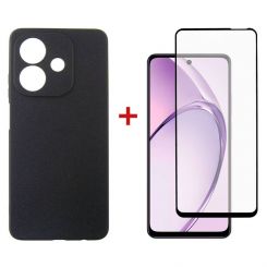 Чeхол-накладка Dengos Carbon для Oppo A40/A40m Black (DG-KM-159) + защитное стекло