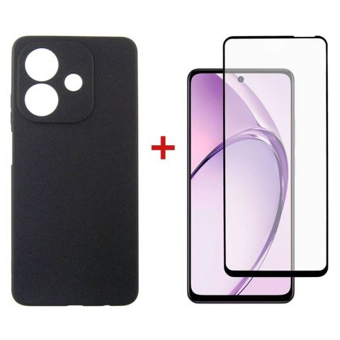 Чeхол-накладка Dengos Carbon для Oppo A40/A40m Black (DG-KM-159) + защитное стекло Чeхол-накладка Dengos Carbon для Oppo A40/A40m Black (DG-KM-159) + защитное стекло