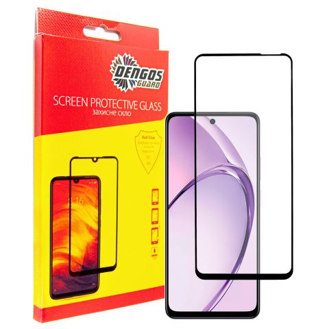 Защитное стекло Dengos для Oppo A40m Black Full Glue (TGFG-413)