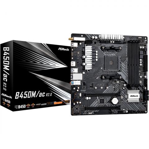 Материнская плата ASRock B450M/ac R2.0 Socket AM4