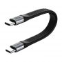 Кабель Cabletime USB Type-C - USB Type-C (M/M) PD 240W, 0.15 м, Black (CU45B)