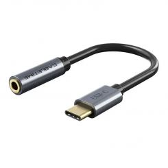 Кабель Cabletime USB Type-C - Audio 3.5 мм (M/F), 0.15 м, Black (CPA6G)