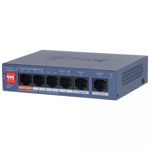 Коммутатор Dahua DH-CS4006-4ET2GT-60 PoE Коммутатор Dahua DH-CS4006-4ET2GT-60 PoE