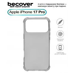Чeхол-накладка BeCover Anti-Shock для Apple iPhone 17 Pro Grey (713798) Чeхол-накладка BeCover Anti-Shock для Apple iPhone 17 Pro Grey (713798)