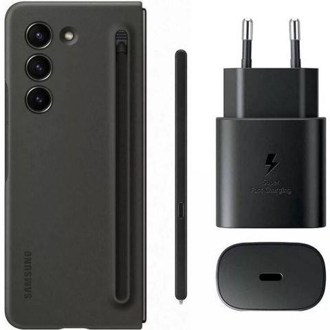 Чохол-накладка Samsung Slim Cover with Pen & TA 25W для Samsung Galaxy Fold 5 SM-F946 Black (EF-OF94KKBEGWW)