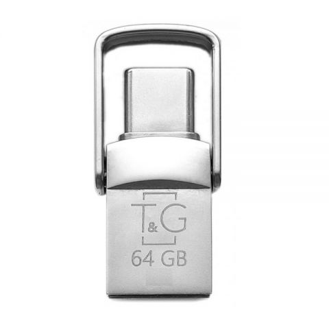 Флеш-накопитель USB 2.0 64GB Type-C T&G 104 Metal Series Silver (TG104TC-64G) Флеш-накопитель USB 2.0 64GB Type-C T&G 104 Metal Series Silver (TG104TC-64G)