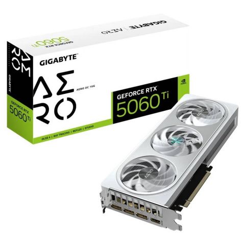 Видеокарта GF RTX 5060 Ti 16GB GDDR7 Aero OC Gigabyte (GV-N506TAERO OC-16GD) Видеокарта GF RTX 5060 Ti 16GB GDDR7 Aero OC Gigabyte (GV-N506TAERO OC-16GD)