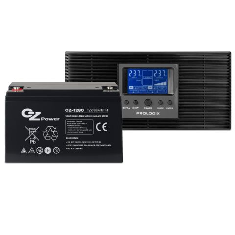Комплект резервного питания Prologix 800 (PLP800XL) + АКБ OZ12V080 12V 80AH, AGM Комплект резервного питания Prologix 800 (PLP800XL) + АКБ OZ12V080 12V 80AH, AGM