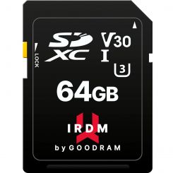 Карта пам`ятi SDXC 64GB UHS-I/U3 Class 10 Goodram IRDM S3A0 R100/W40MB/s (IR-S3A0-0640R12) Карта пам`ятi SDXC 64GB UHS-I/U3 Class 10 Goodram IRDM S3A0 R100/W40MB/s (IR-S3A0-0640R12)