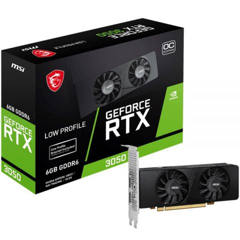 Видеокарта GF RTX 3050 6GB GDDR6 Low Profile E OC MSI (GeForce RTX 3050 LP E 6G OC)