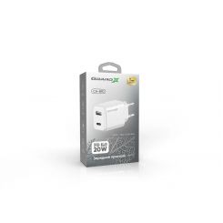 Сетевое зарядное устройство Grand-X Fast Charge (1хUSB, 1хTypeC, 20W) White (CH-890)