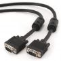 Кабель Cablexpert VGA - VGA (M/M), HD15, с 2-мя фер. кольцами, черный, 5 м (CC-PPVGA-5M-B) пакет