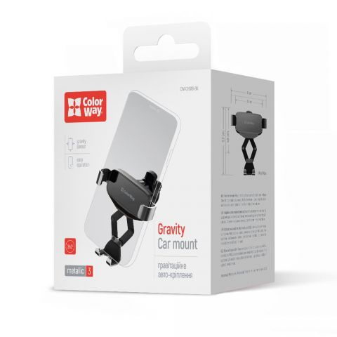 Держатель автомобильный СolorWay Gravity Mechanical Car Mount (CW-CHG18-BK)