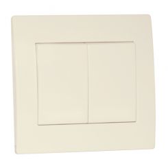 Выключатель SVEN Home SE-104 двойной скрытого типа слоновая кость