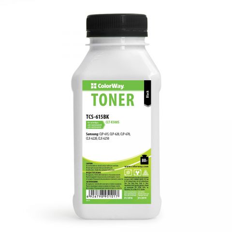 Тонер CW (TCS-615BK) Samsung CLP-615/620ND/670ND Black, 80г