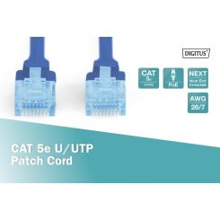 Кабель PATCH CAT5E UTP 0.5M DK-1511-005/B ASSMANN