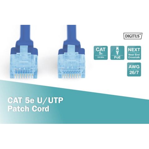 Кабель PATCH CAT5E UTP 0.5M DK-1511-005/B ASSMANN