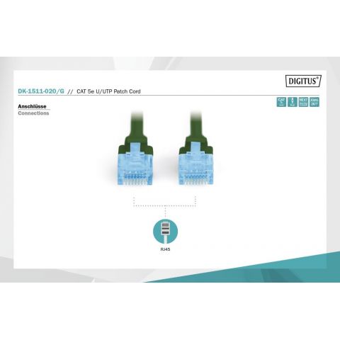 Кабель PATCH CAT5E UTP 2M DK-1511-020/G ASSMANN