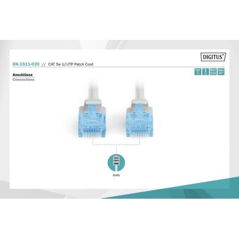 Кабель PATCH CAT5E UTP 2M DK-1511-020 ASSMANN