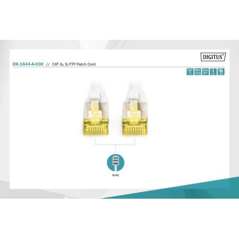 Кабель PATCH CAT6A FTP 3M DK-1644-A-030 ASSMANN