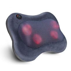 Масажна подушка NAIPO Back and Neck (Ultra-soft Plush Fabric) для спини та шиї з підігрівом та додатковою функцією масажу Шиатцу (ультрам'яка плюшова тканина);модель - MGP-129M