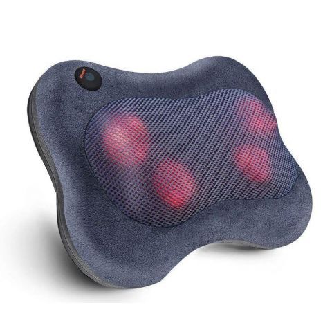 Масажна подушка NAIPO Back and Neck (Ultra-soft Plush Fabric) для спини та шиї з підігрівом та додатковою функцією масажу Шиатцу (ультрам'яка плюшова тканина);модель - MGP-129M