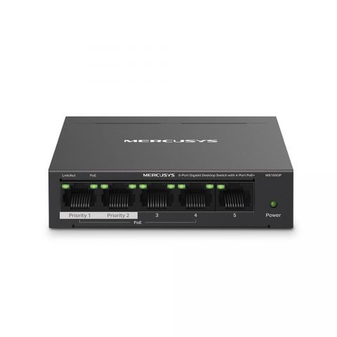 5-портовый настольный гигабитный коммутатор с 4 портами РоЕ, MS105GP MERCUSYS