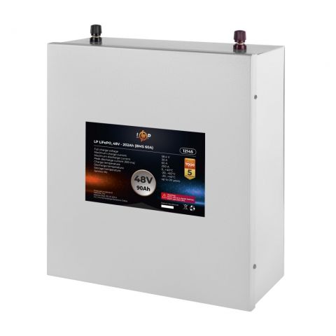 Аккумулятор LP LiFePO4 48V (51,2V) - 90 Ah (4608Wh) (BMS 60A) металл