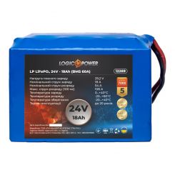 Акумулятор LP LiFePO4 24V - 18 Ah (BMS 60A)