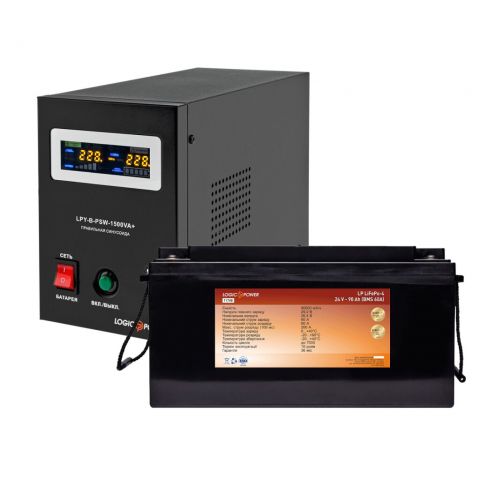 Комплект резервного питания для котла LP (LogicPower) ИБП + литиевая (LiFePO4) батарея (UPS B1500VA + АКБ LiFePO4 2600W)