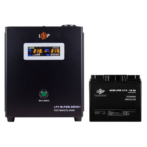 Комплект резервного питания для котла LP (LogicPower) ИБП + AGM батарея (UPS A500 + АКБ AGM 235W)