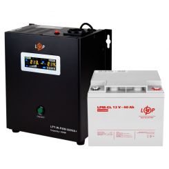 Комплект резервного питания для котла LP (LogicPower) ИБП + гелевая батарея (UPS W500 + АКБ GL 480W)