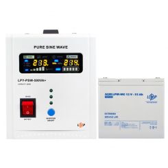 Комплект резервного питания для котла LP (LogicPower) ИБП + мультигелевая батарея (UPS 500 + АКБ MG 660Wh)