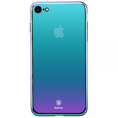 Чехол Baseus для iPhone SE 2020/8/7 Glass Violet Blue (WIAPIPH7-GZ03)