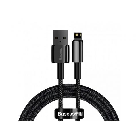 Кабель Baseus Tungsten Gold USB 2.0 to Lightning 2.4A 1M Черный (CALWJ-01)