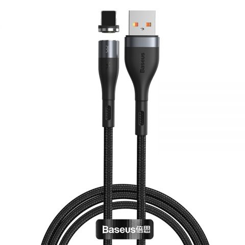 Кабель Baseus Zinc Magnetic USB 2.0 to Lightning 2.4A 1M Черный (CALXC-KG1)