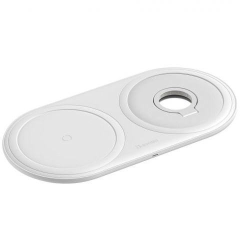 Беспроводное зарядное устройство Baseus Planet 2 in 1 Белый (WXPL-B02)