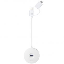 USB Hub Baseus Round Box USB/Type-C to USB3.0*1 + USB2.0*3 Белый (CAHUB-GB02) USB Hub Baseus Round Box USB/Type-C to USB3.0*1 + USB2.0*3 Белый (CAHUB-GB02)