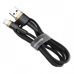 Кабель Baseus Cafule USB 2.0 to Lightning 1.5A 2M Черный/Золотой (CALKLF-CV1)
