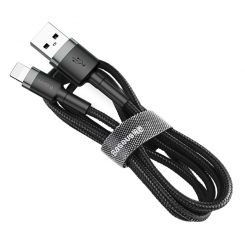 Кабель Baseus Cafule USB 2.0 to Lightning 2A 3M Черный/Серый (CALKLF-RG1)
