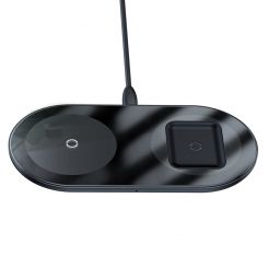 Беспроводное зарядное устройство Baseus Simple 18W 2 in 1 Черный (WXJK-01)