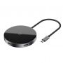 Беспроводное ЗУ Baseus Circular Mirror+USB Hub Type-C to USB3.0*1+USB2.0*3+Type-C PD (WXJMY-0G)