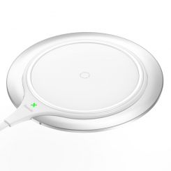 Беспроводное зарядное устройство Baseus Metal Silver White (WXJS-S2)