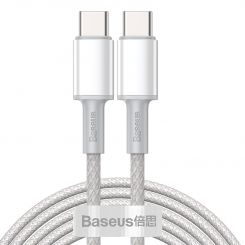 Кабель Baseus High Density Braided Type-C to Type-C 100W 2M Белый (CATGD-A02)